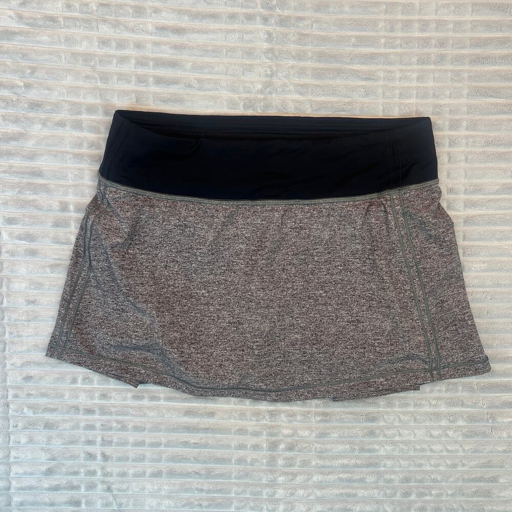 Lululemon Women's Grey and Black Skirt Skort Tennis Running Sz 6